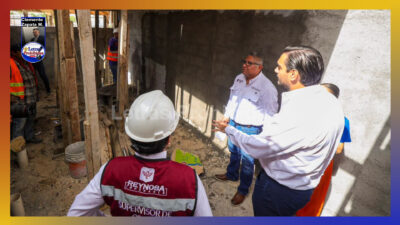 Supervisa alcalde Peña Ortiz obras en el COBAT 7 de Reynosa