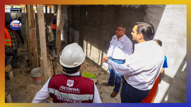 Supervisa alcalde Peña Ortiz obras en el COBAT 7 de Reynosa