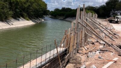 Rehabilita Gobierno de Carlos Peña Ortiz bordo del canal Rodhe
