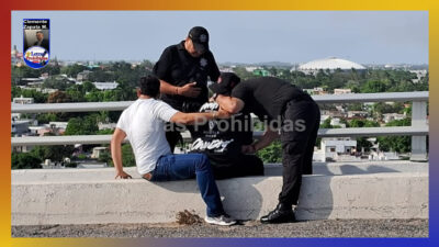 Oportuna intervención policial y ciudadana evitan tragedia en puente Tampico