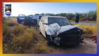 Derrapan 2 camionetas en carretera Victoria-Matamoros