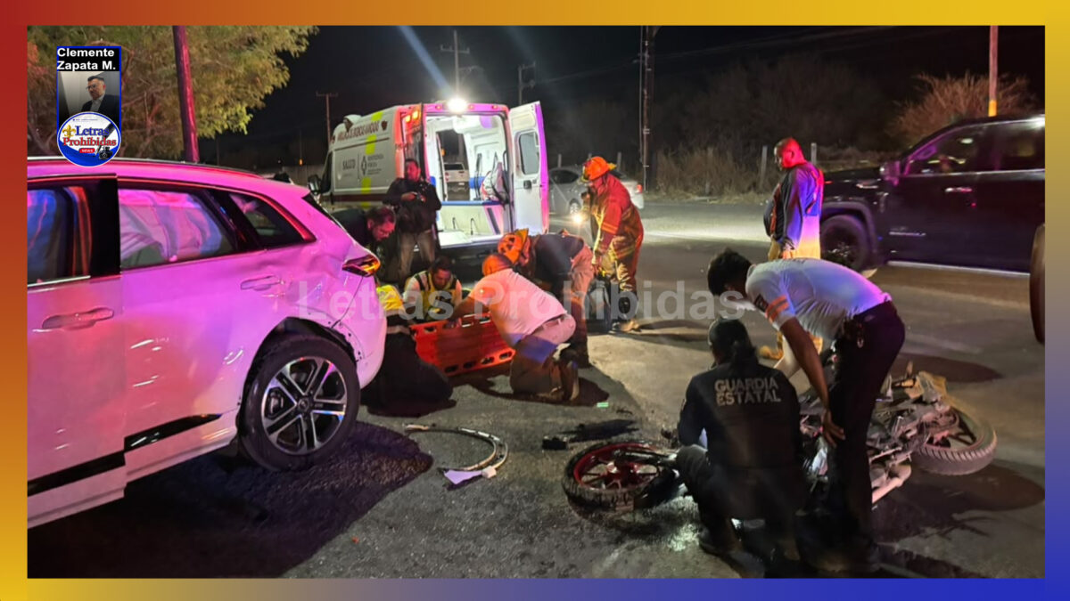 Motociclista resulta gravemente herido tras chocar con camioneta