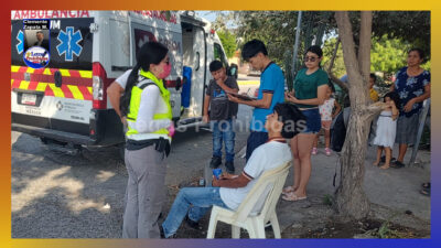 Alumno del Cobat iba en moto y resulta lesionado tras chocar con troca