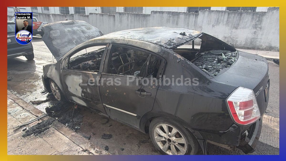 Apenas quedó pa’l kilo… Incendio convierte a vehículo en cenizas