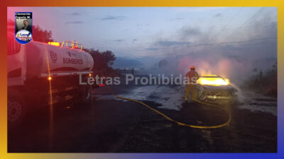 Fuego se lo “come vivo” en el libramiento Las Torres