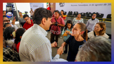 Alcalde Peña Ortiz recibe a Presidenta Sheinbaum y al gobernador Américo por entrega de vivienda
