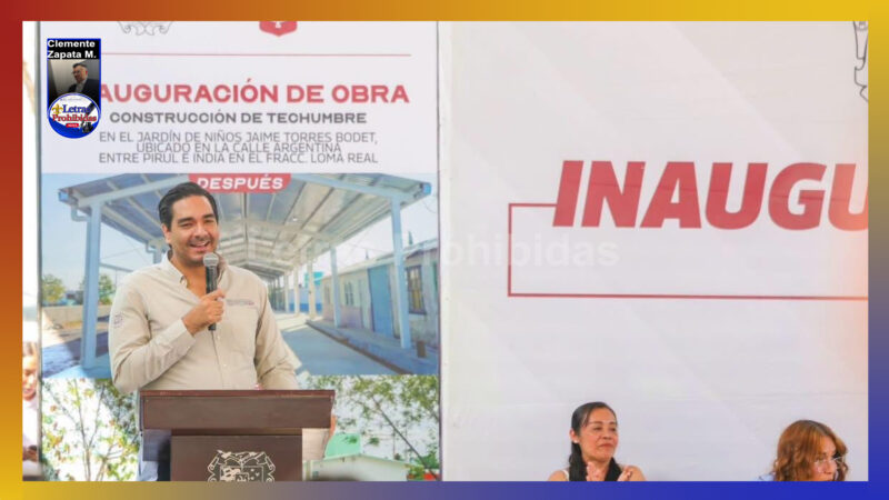 Sueño cumplido por Carlos Peña la nueva techumbre en kínder Torres Bodet