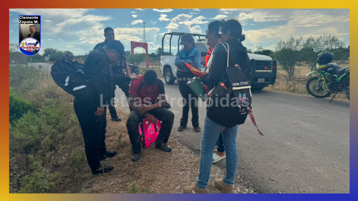 Sale motociclista lesionado tras derrapar en carretera Casas-Jacinto Canek