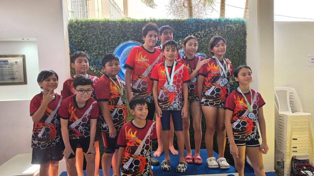 Con el apoyo del Gobierno de Reynosa, el equipo de Natación del IMD sube al podio
