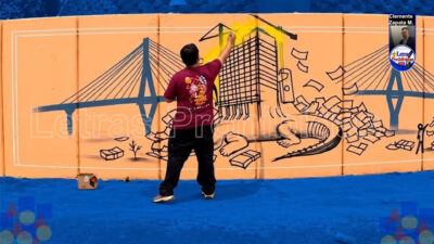 Acusan a Mónica Villarreal de censura tras borrar mural contra hotel en Laguna del Carpintero
